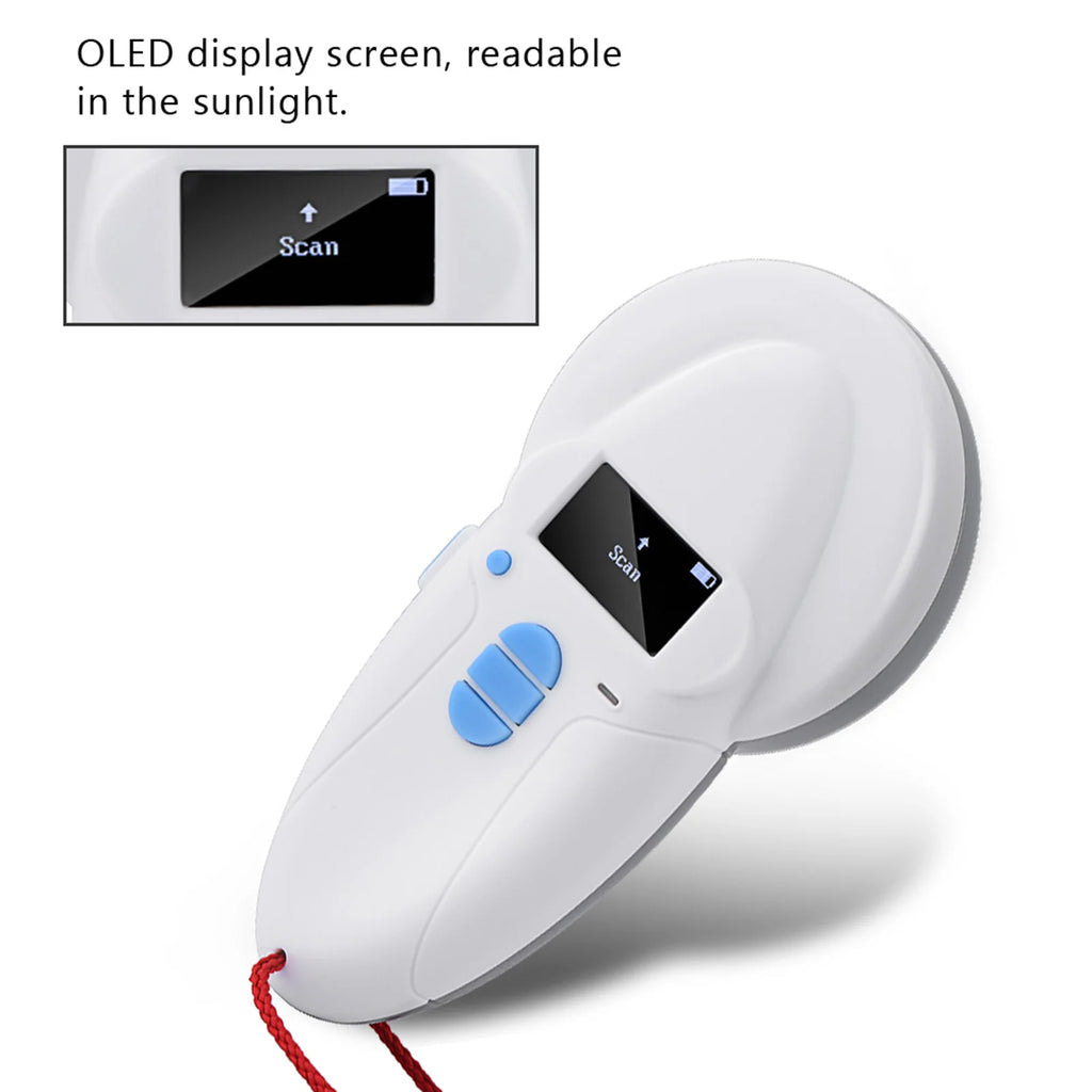 Handheld Rechargeable Animal Chip ID Reader Microchip RFID Scanner Microchip Reader Vue