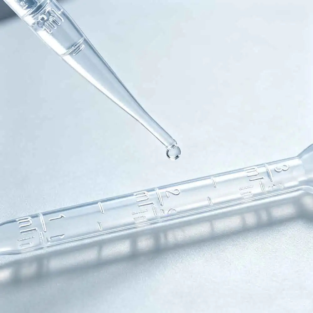 vvocci 3ml Clear Graduated Pipettes Plastic Disposable Dropper Labware Transfer Pasteurized Cups 100 Test Tubes Vue 3ml