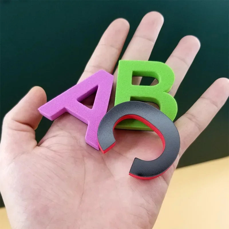 Magnetic Letters Numbers Alphabet ABC 123 Fridge Magnets Plastic Educational Preschool Learning Toy Set Uppercase Lowercase Math Vue
