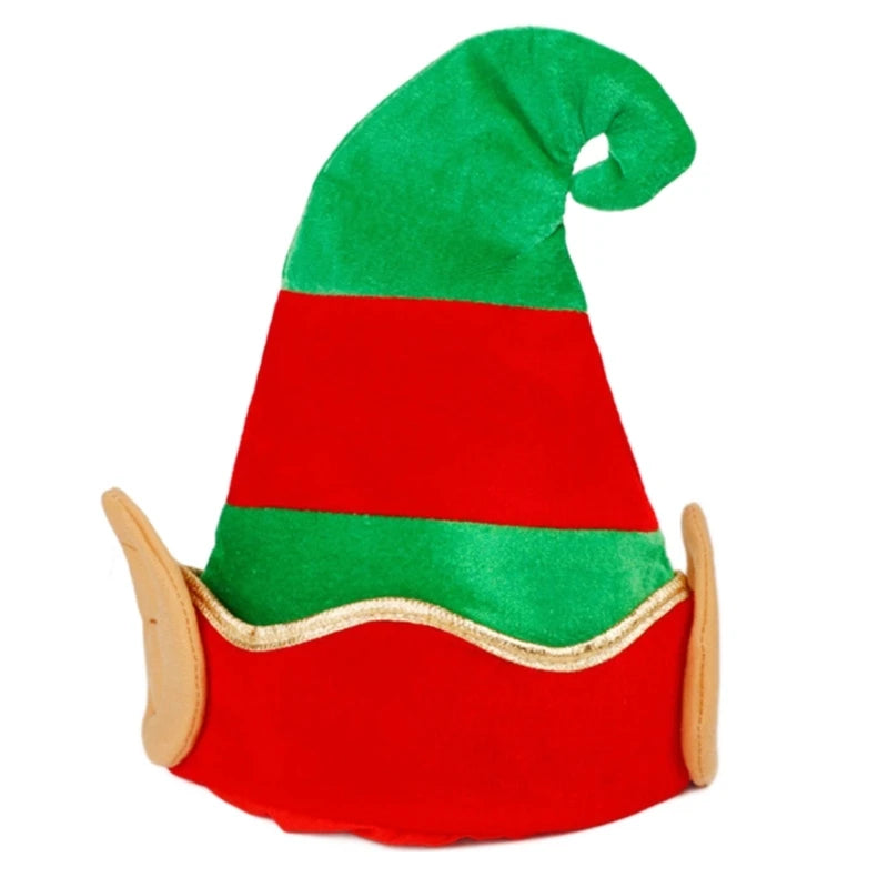 Kids Plush Elf Hat with Bell – Christmas Santa Helper Cap Kids Holiday Hat Vue 32CM AS SHOWM