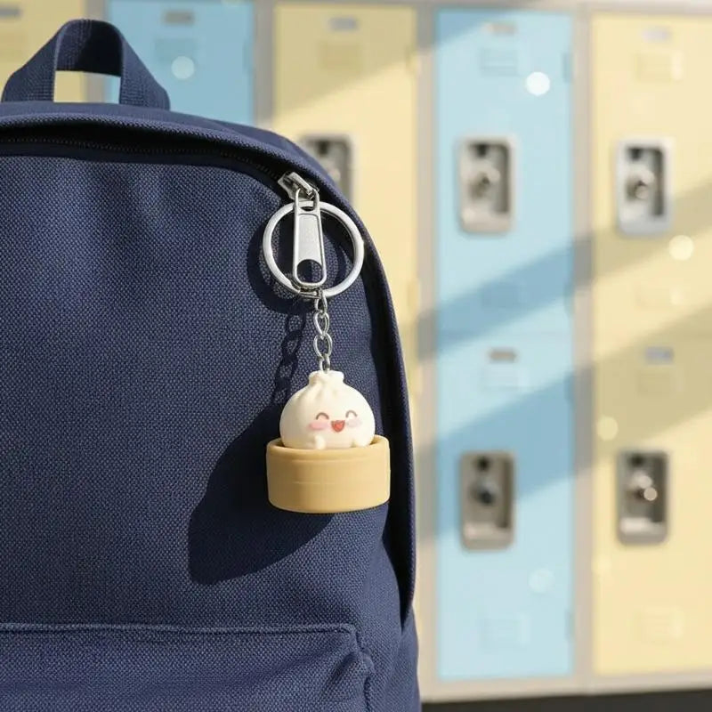 1-20PCS Creative Steamed Bun Keychain Decompression Fidget Dumpling Pendant Bag Charm Stress Relief Gift for Adults Vue