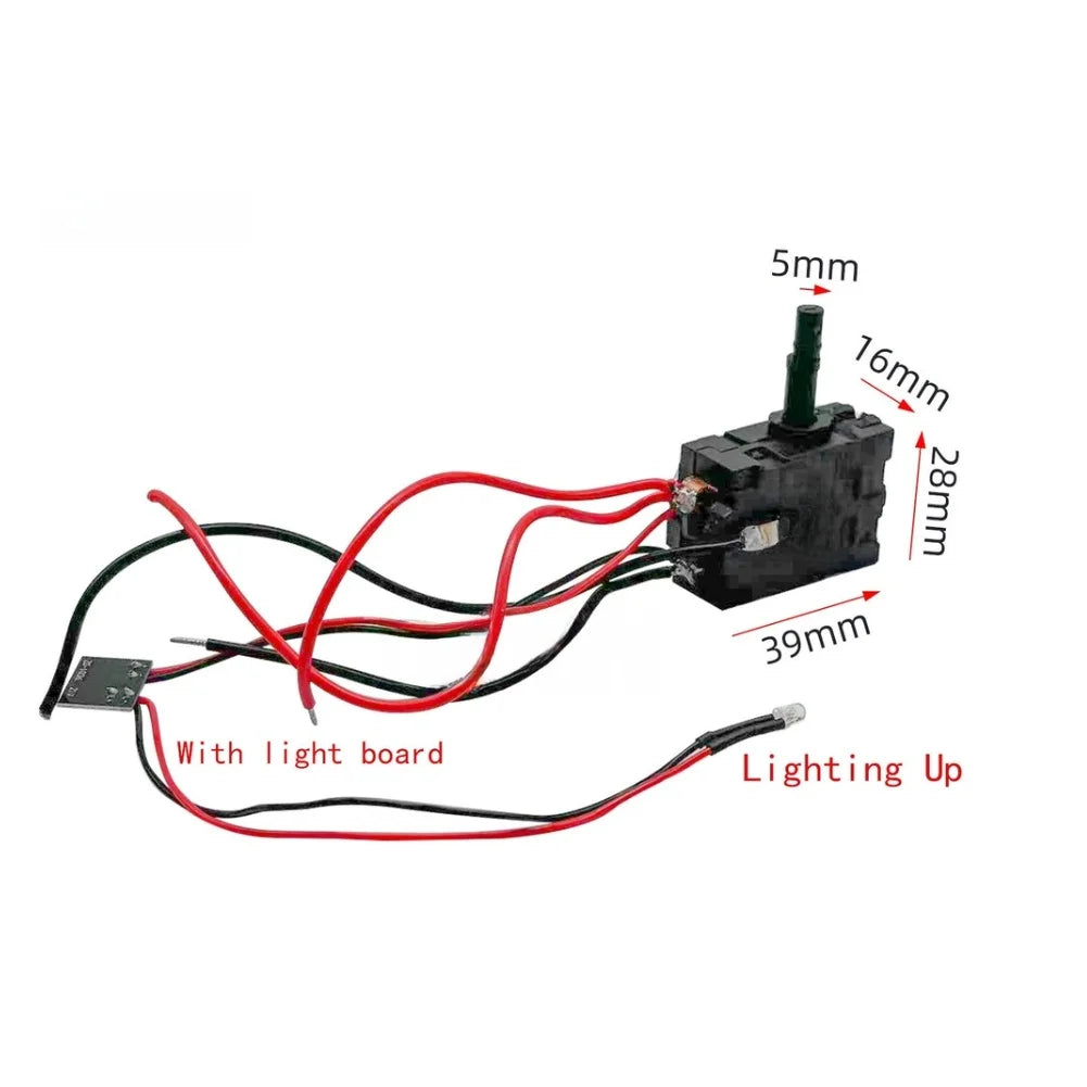 12V 24V Ratchet Wrench Switch with LED Light | Model 07193 Power Tool Switch Vue