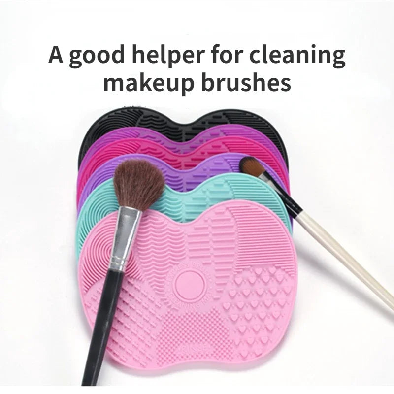 Colorful Brush Cleaner Scrubbe Board Cosmetic Makeup Brush Washing Silicone Gel Cleaning Mat Foundation Makeup Brush Cleaner Pad Vue