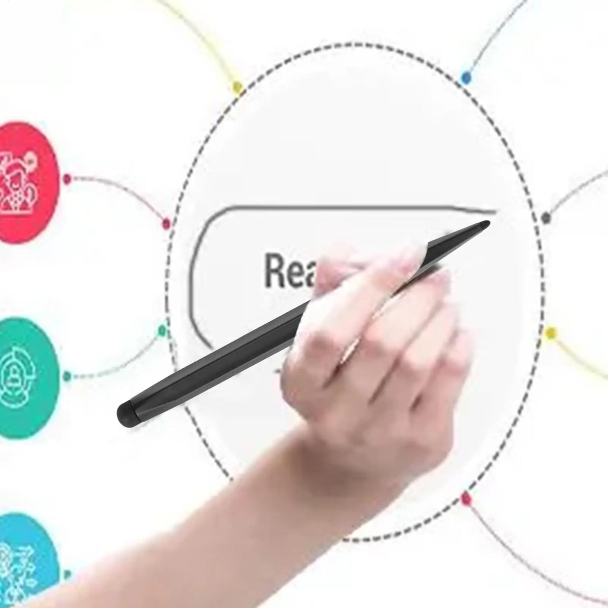 Touch Screen Pen for Electronic Whiteboard 15.6x1x1cm Double Tips Touch Screens Pen High Sensitive & Precision Touch Screens Pen Vue