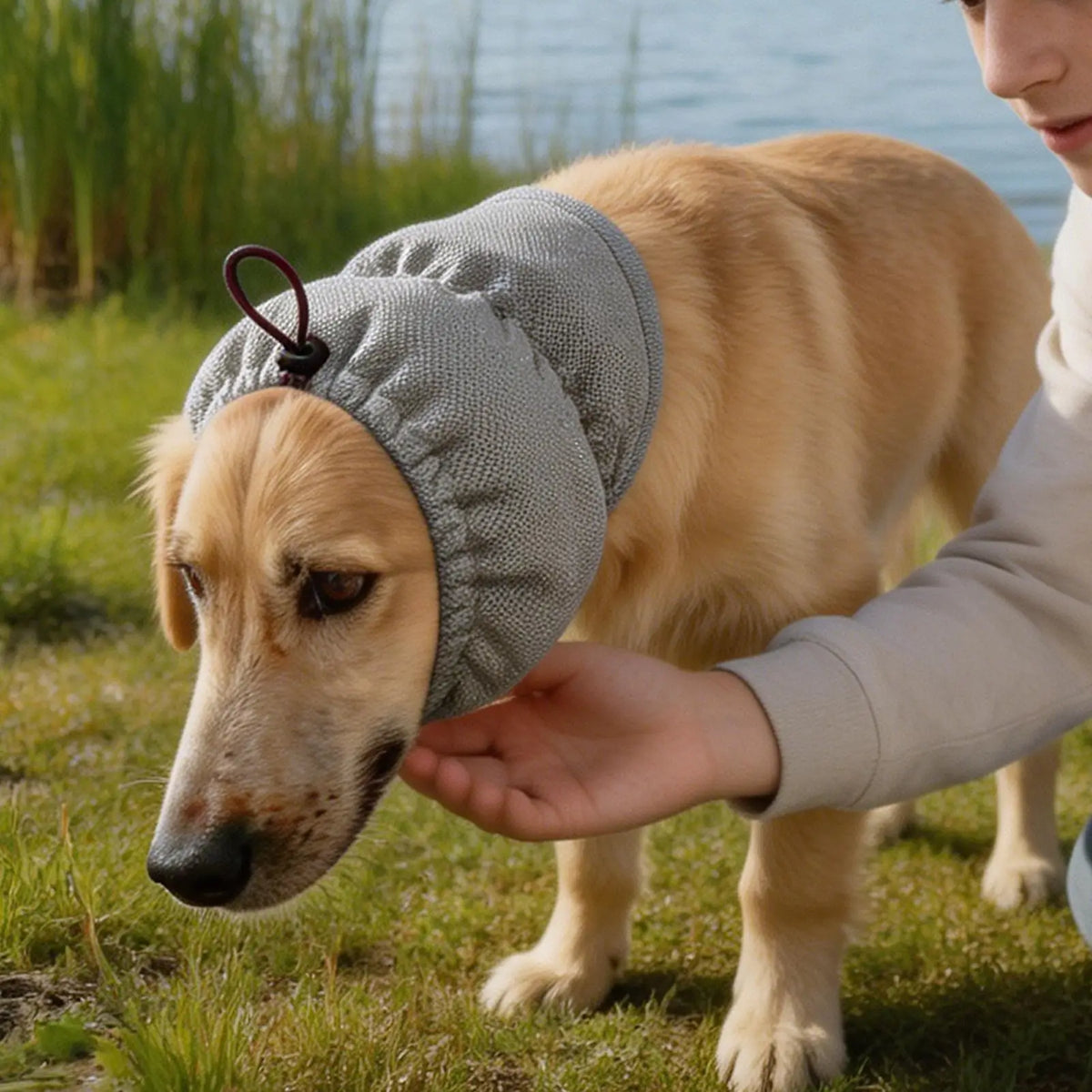 Adjustable Breathable Non-Slip Dog Cooling Hood, Summer Cool Collar for Small to Large Breeds, Outdoor Indoor Beach Play Sleep Vue