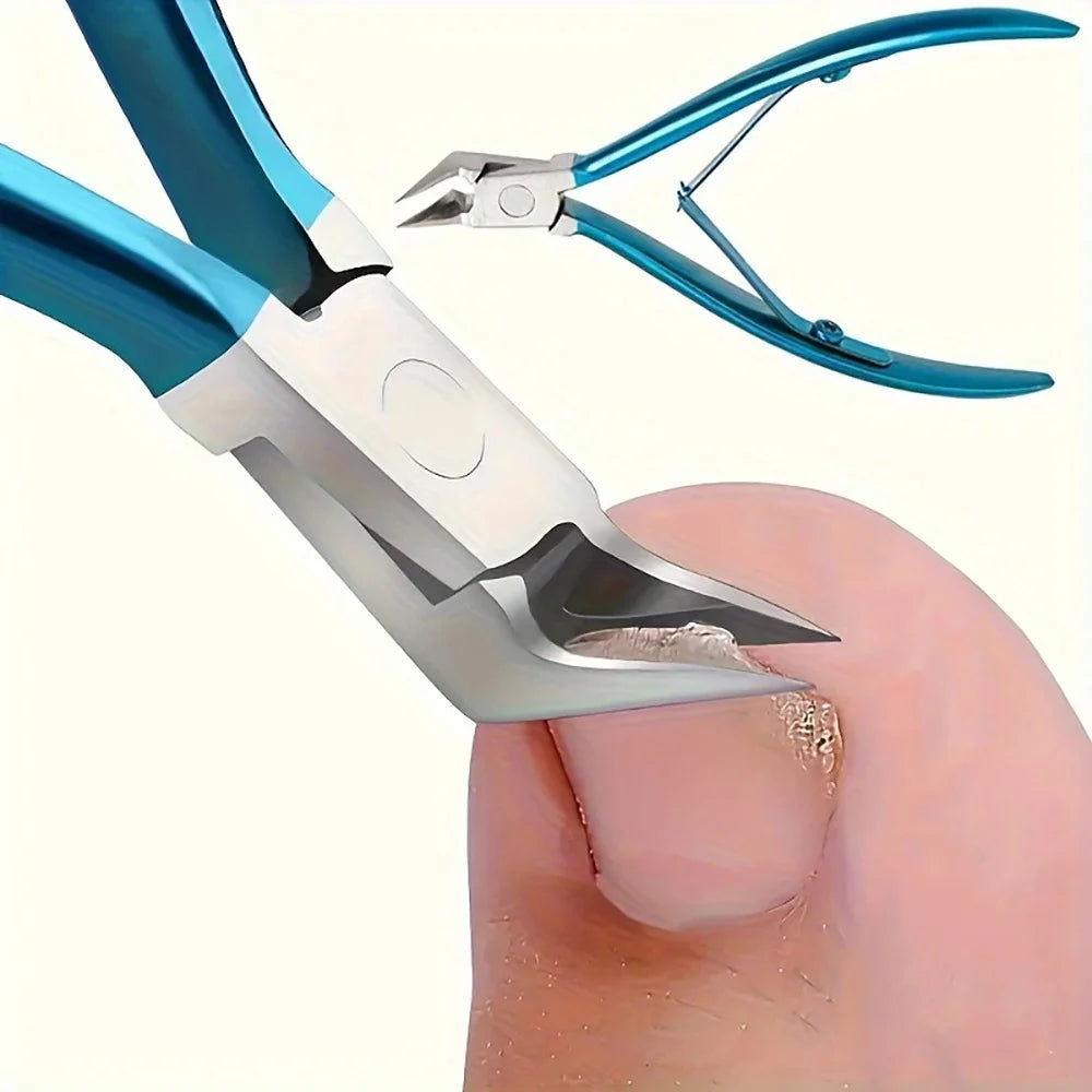 1pc Professional Podiatry Toenail Nipper Stainless Steel Sharp Blade for Ingrown Thick Toenails Wide Opening Pedicure Cutter Vue