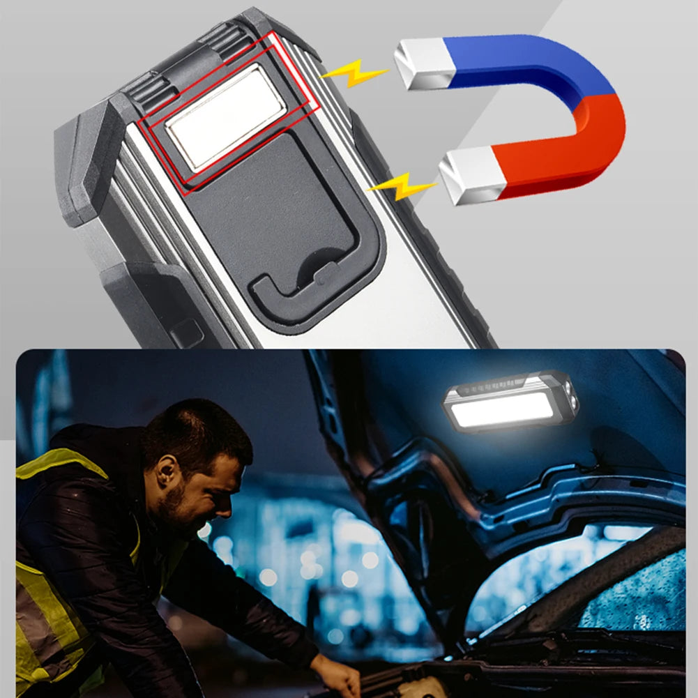 LED COB Work Light & Camping Lamp – Magnetic, USB-C Rechargeable LED Work Light Vue