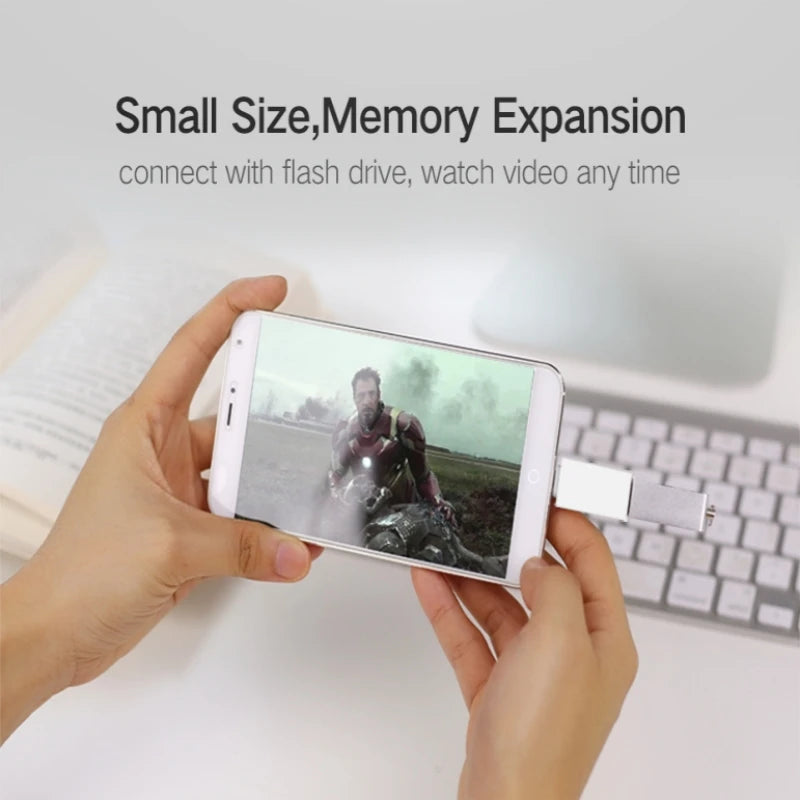 Micro USB OTG 3.0 Aluminum Alloy Metal Adapter Flash Drive Mobile Converter Android Vue