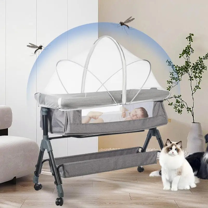 Bassinet Mosquito Net Cover Baby Crib Mosquito Net Breathable Bassinet Mesh Cover for Bassinet/Bedside Sleeper/Travel Crib Vue