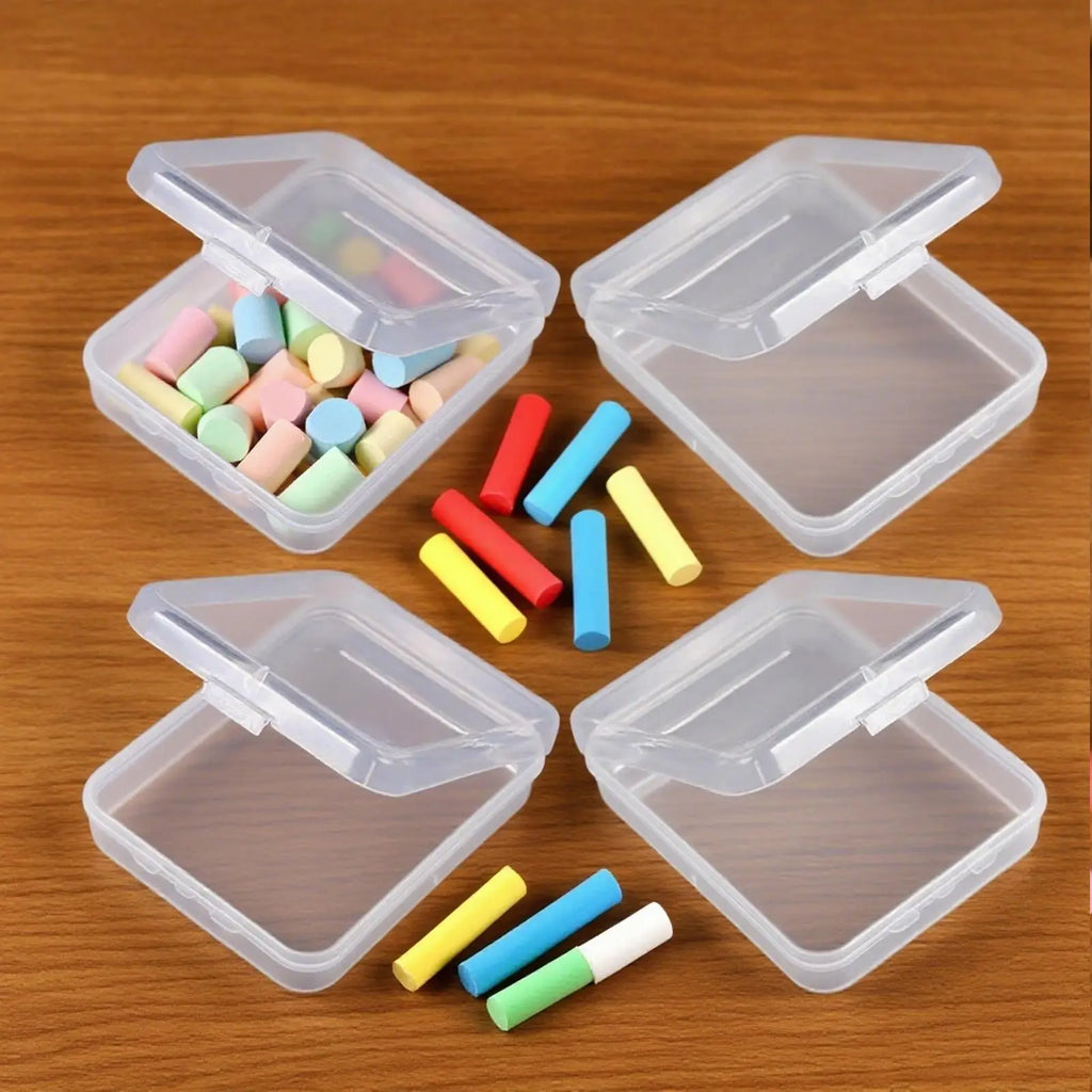 4-Piece Transparent Chalk Storage Box - Space-Saving Blackboard Chalk Organizer for Classroom & Teacher Supplies Vue Default Title