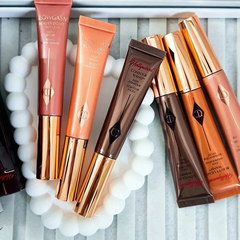 Charlotte Hot Tilbury Shiny Plump Lip Gloss Lasting Moisturizing Makeup Double Color Powder Blusher Easy To Color Blush Stick Vue