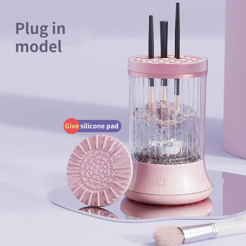 Rechargeable Makeup Brush Cleaner Machine Multifunctional Cleaning Drying Tool Vue plug in model