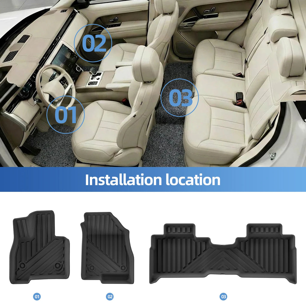 Smabee Left Drive for Chery Explore 06/JAECOO J7 PHEV 2024-2026 (SHS Hybrid Only) Car Floor Mats Trunk Pad TPE All Weather Black Vue
