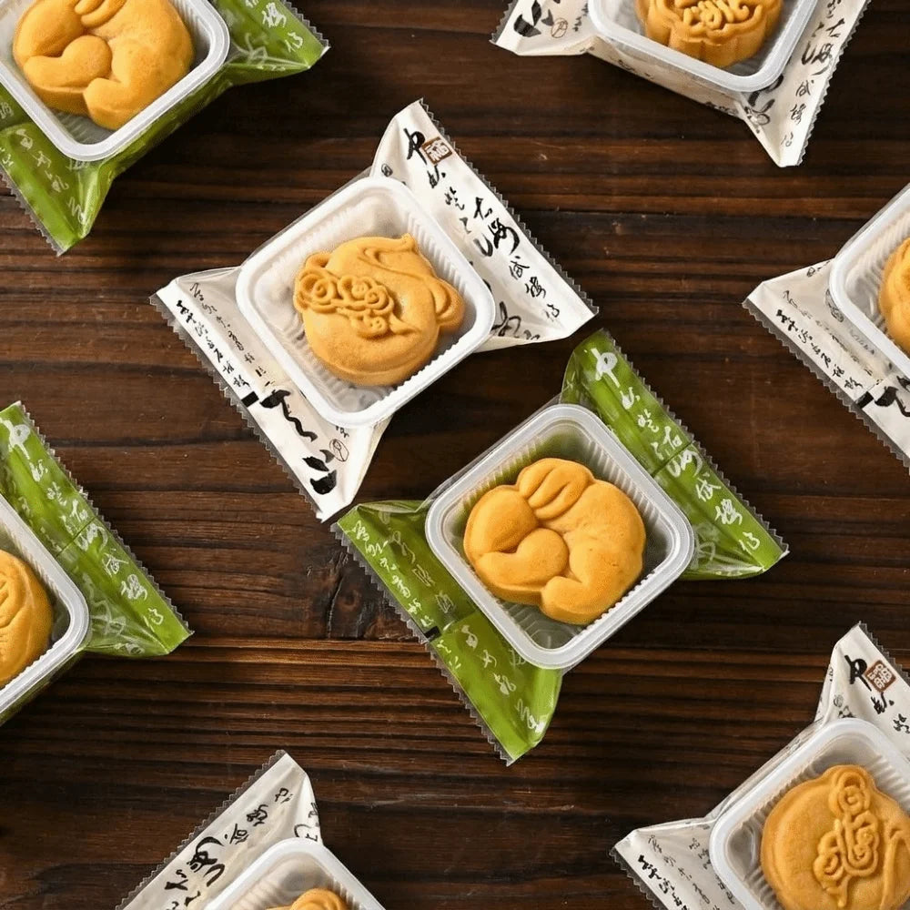 100PCS Chinese Style Mooncake Wrapping Bag Flat Plastic Bag Transparent Mooncake Bags Handmade Food Storage Bags Egg Yolk Crisp Vue