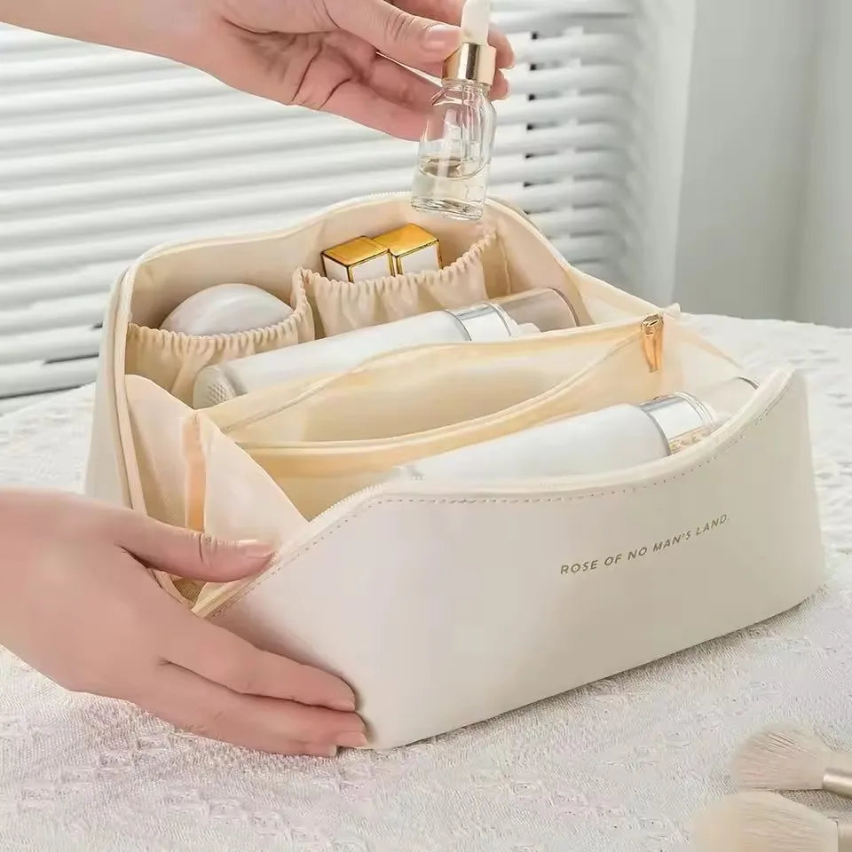 Makeup Organizer Female Toiletry Kit Bag PU Leather Portable Travel Toiletry Bag Women Cosmetic Bag Toiletries Organizer Vue