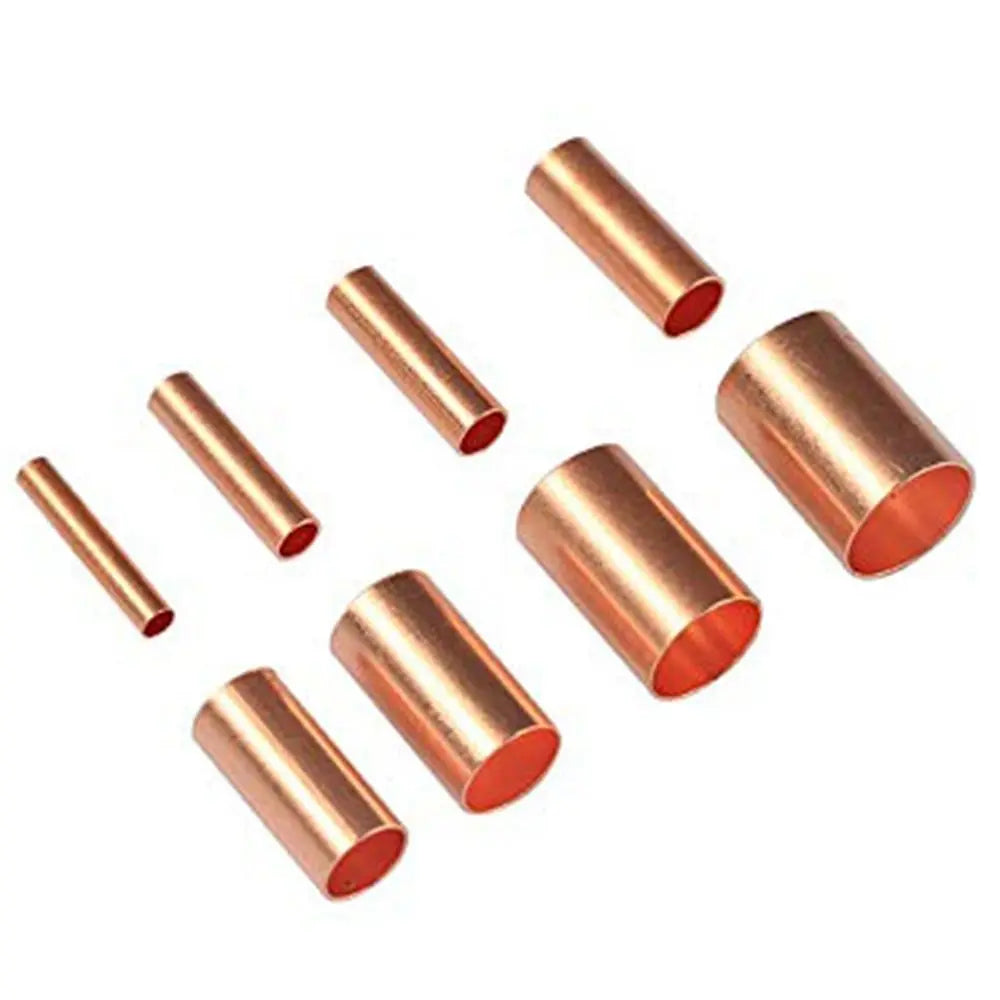 250Pcs 7 Size Wire Ferrules Kit Copper Non Insulated Copper Crimp Connector Boxed Straight Tube Terminal Assortment Kit Vue