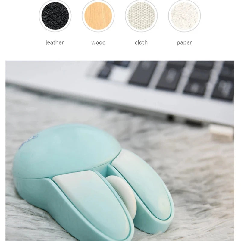 Lenovo M6 Cute Rabbit Button Wirelesss Mouse Lightweight Mute Button Long Battery Life 2.4G Wireless Mice Computer Office Vue