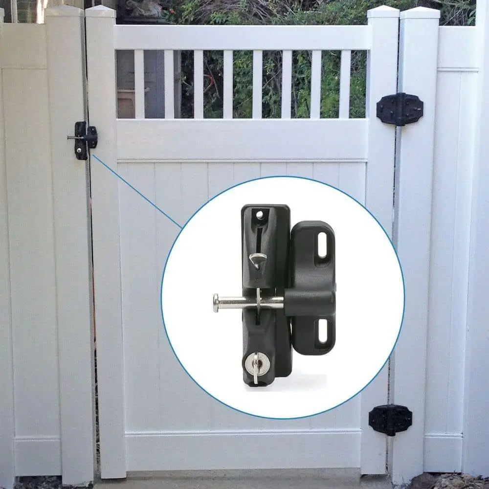 Automatic Locking Automatic Locking Gate Lock With 2 Keys Lockable Lockable Gate Lock 2 Sided Secure Key Lock Gate Lock Vue