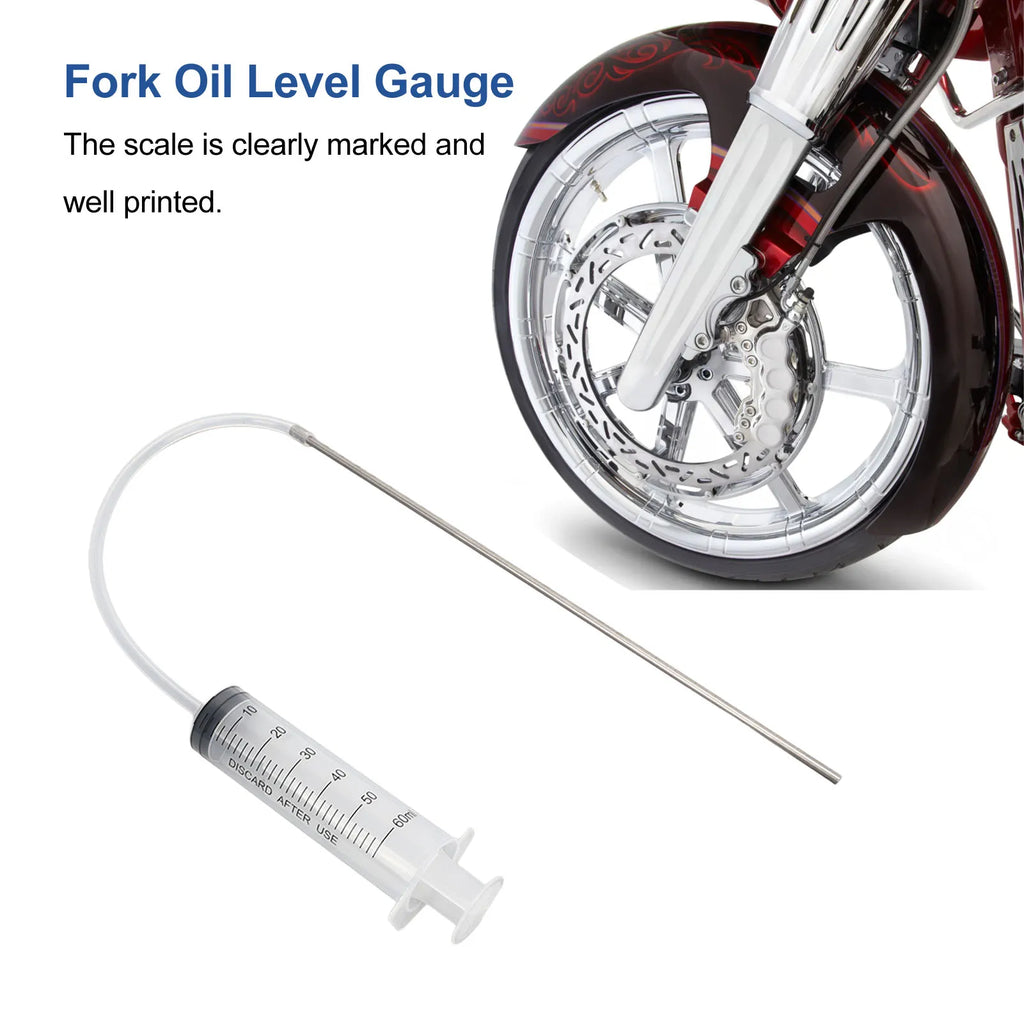 Motorcycle Front Fork Oil Adjuster, Front Fork Oil Gauge, Front Fork Oil Adjustment and Measurement Tool Vue