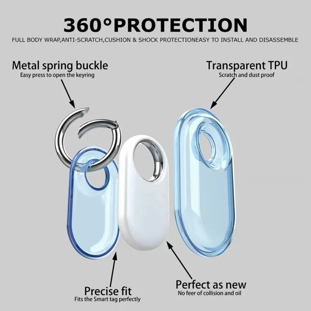 New For 2024 Galaxy SmartTag2 Key Cases Transparent Soft TPU Case Full Waterproof Protect For Samsung Galaxy Smart Tag 2 R1U1 Vue