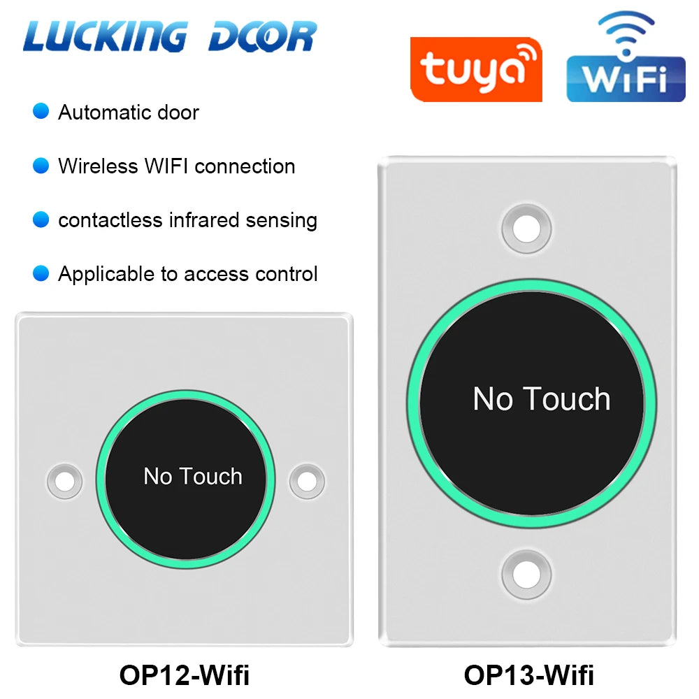 Tuya App Wifi Access Control Door Switch Exit Button no-touch Gate Open Mobile Phone Remote Control Touchless Induction Switch Vue