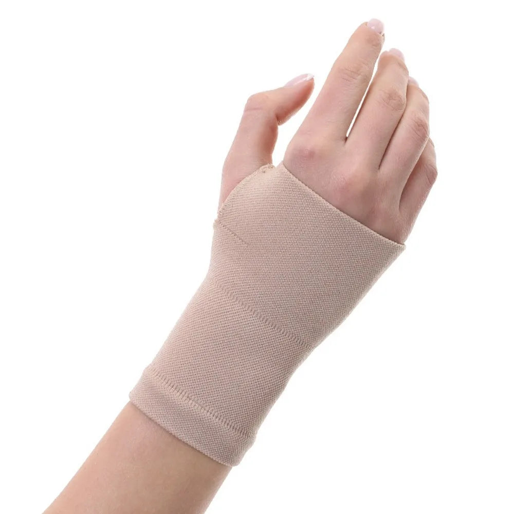Polyurethane Fibre Wrist Protector Bands Elastic Anti Sprain Wrist Brace Sweat-absorbing Breathable Wristband Fatigue Relieve Vue Beige M