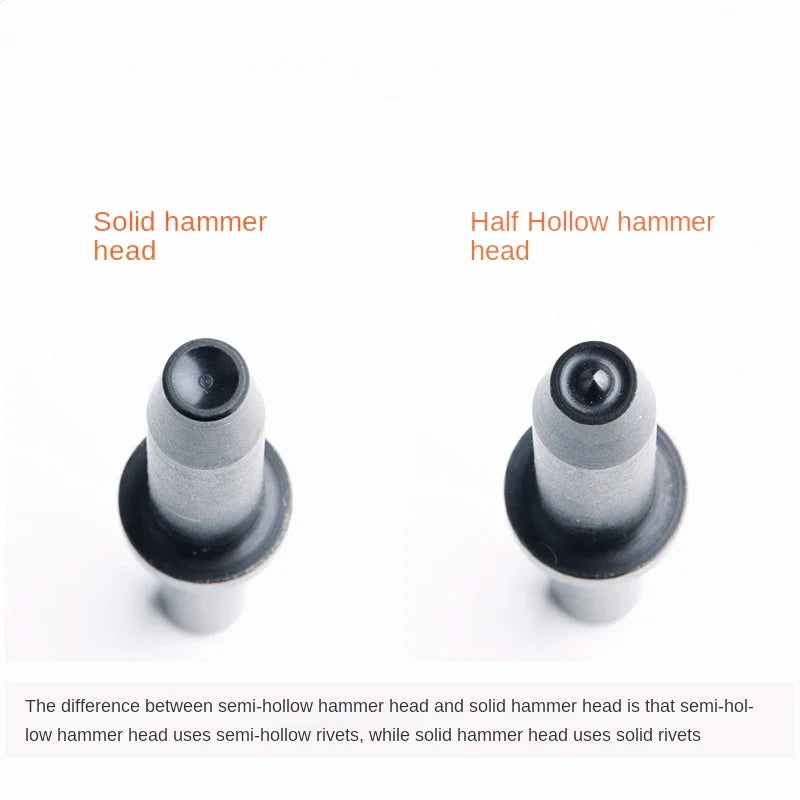 Pneumatic Rivet Gun Head Semi-Hollow Solid 3–10MM High Carbon Steel Rivet Gun Head Vue