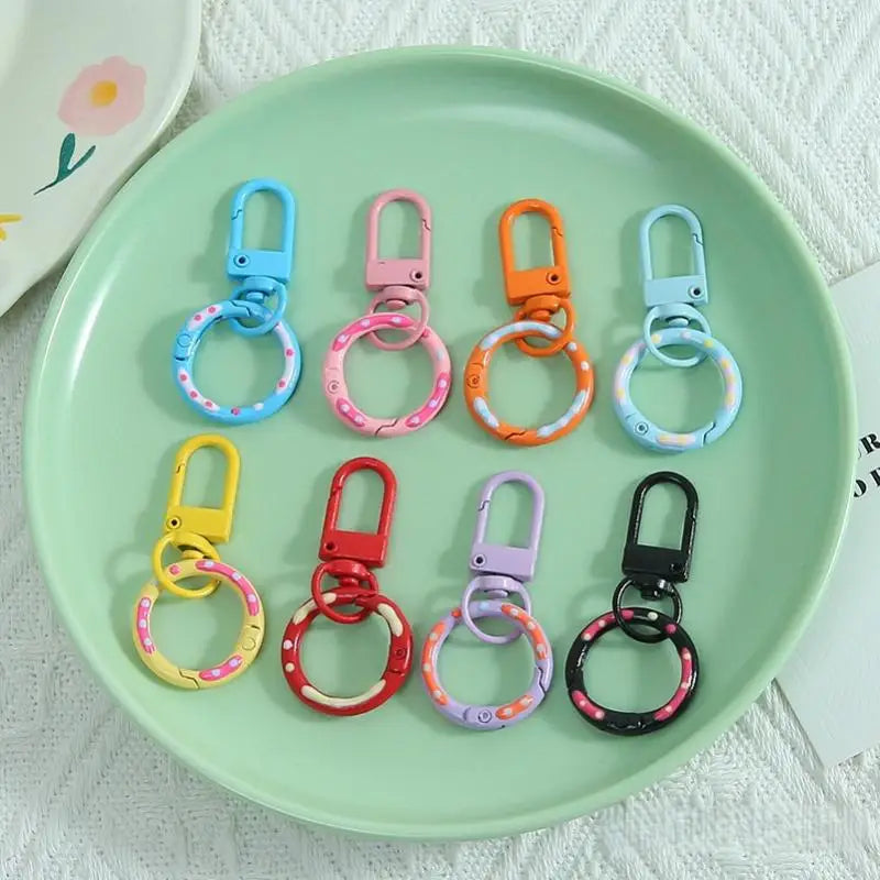 Lobster Clasp Keyring Set 5 10 20pcs Colorful Spring Buckle Keychains for DIY Key Holder Making Vue