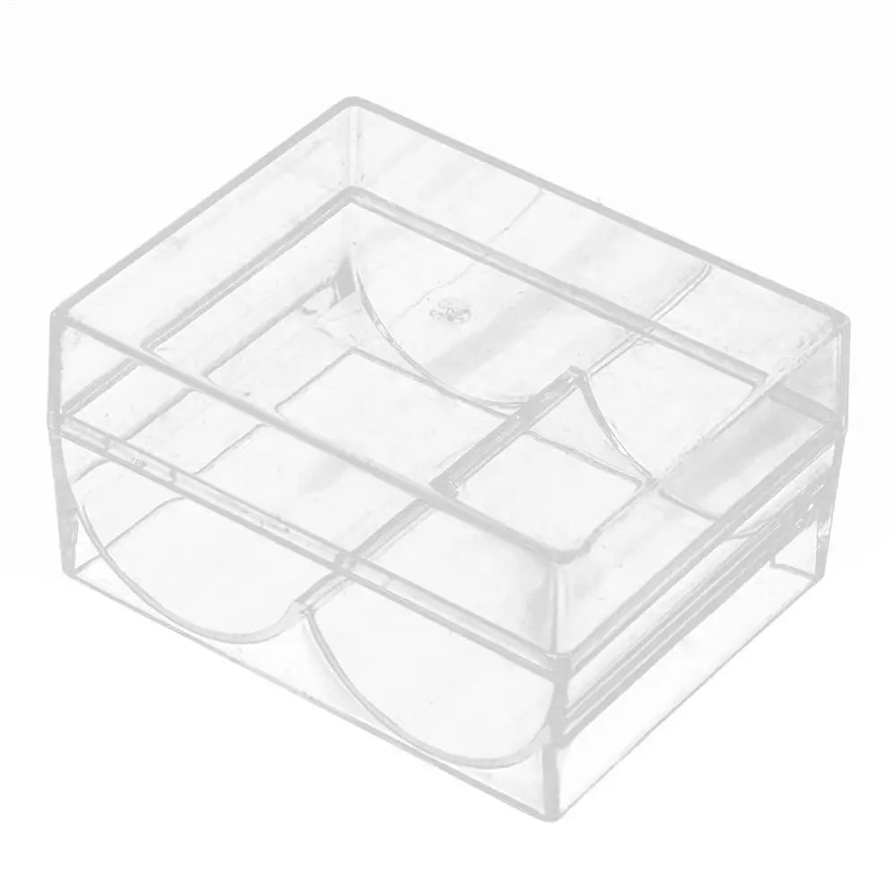 Acrylic Poker Chip Rack – 40-Chip Clear Storage Tray with Lid Poker Chip Rack Vue Transparent