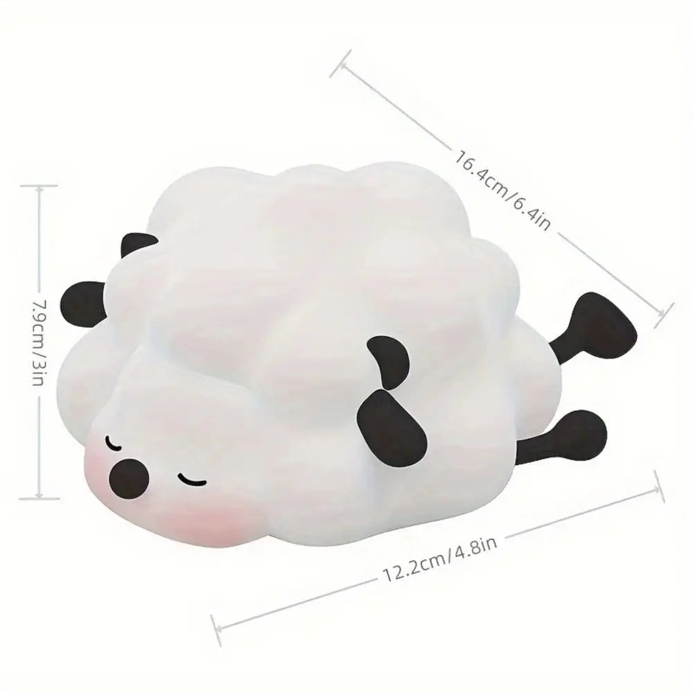 Touch Sensor Silicone Lamb Night Light Three Level Dimmable LED Sheep Night Lamp Ambient Lighting Timer Function Vue