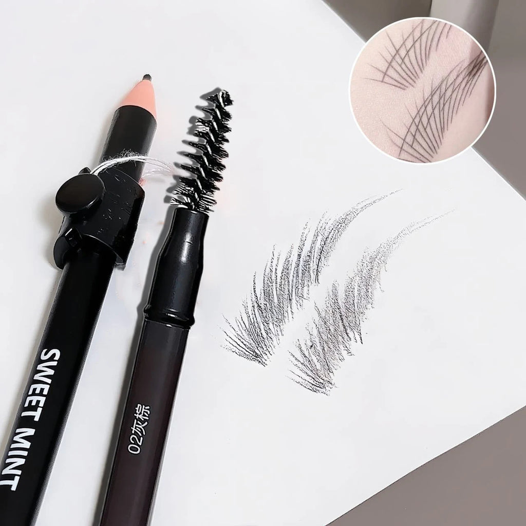 Professional Eyebrow Pencil with Brush Microblading Pencil Tattoo Waterproof Art Tint Makeup Eyebrow Pen Enhancers Cosmetic Tool Vue