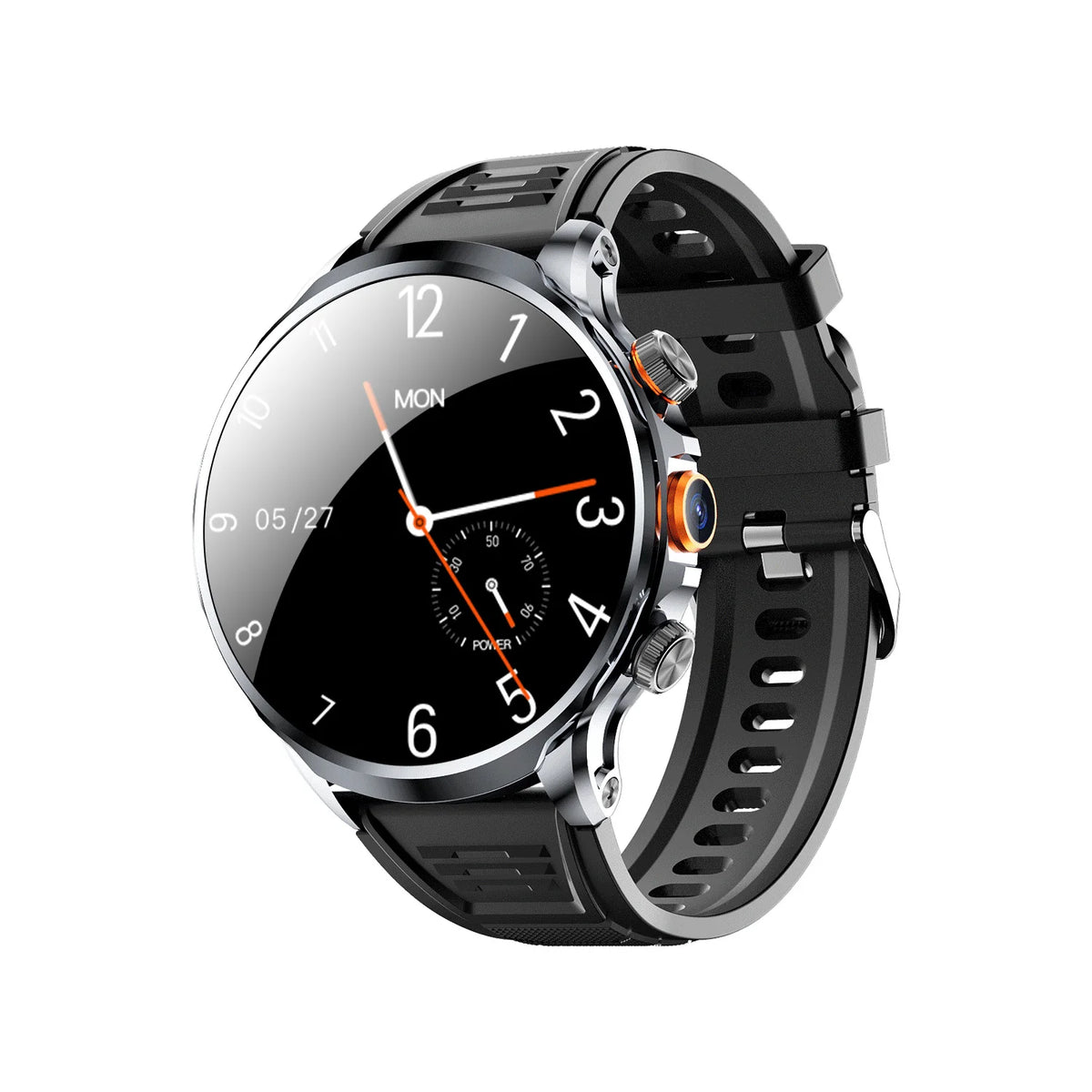 New Smart Watch SIM NFC GPS 4G WIFI 32GB 10-day battery life Health Monitor Sport Video Calls 1.85''Big Screen Android Men Women Vue Black