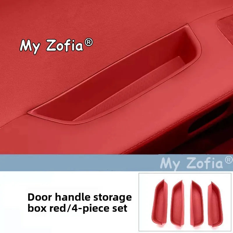 For Zeekr 7GT 2025 2026 Car Door Side Insert Storage Box Small Item Holder Anti-Scratch Door Pocket Tray Interior Accessories Vue A