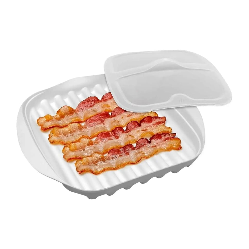 Food Grade Non-Sticky Microwave Bacon Cooker Multifunctional Cookware For Bacon Hot Dogs Sausage Pizza Home Kitchen Supplies Vue