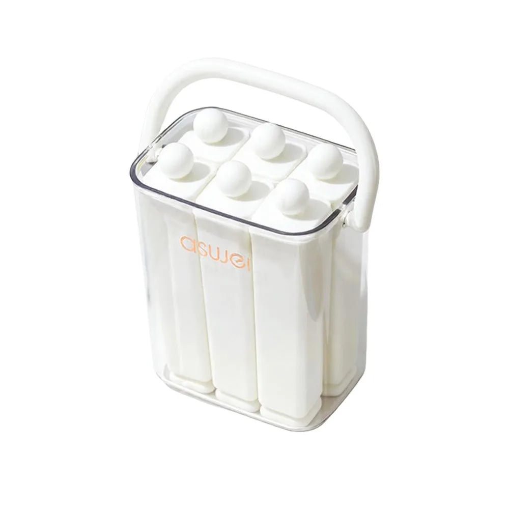 Silicone Old Popsicle Mold Lid Portable Frozen Ice Cream Molds Long