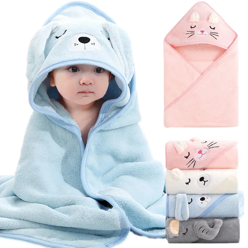 vvocci Baby Bath Towels Soft Toddler Bathrobe Newborn Cartoon Animal Hooded Blanket Warm Sleeping Swaddle Wrap for Boys Girls Vue