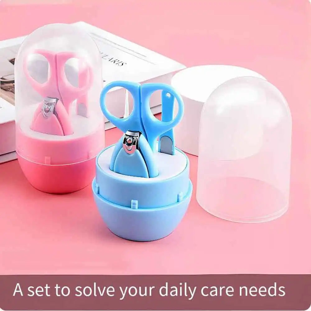vvocci Baby Nail Care Tool Safe Portable Nail Clipper Trimmer Tweezer with Box Children Manicure Kit Newborn Baby Nail Scissor Vue