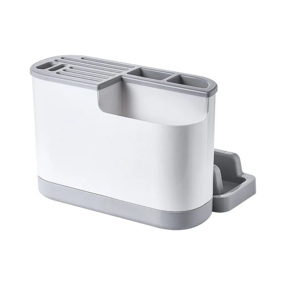 Large Capacity Multi Kitchen Cutlery Holder Space Saving Chopstick Bucket Cutting Board Rack Waterproof Stable Vue