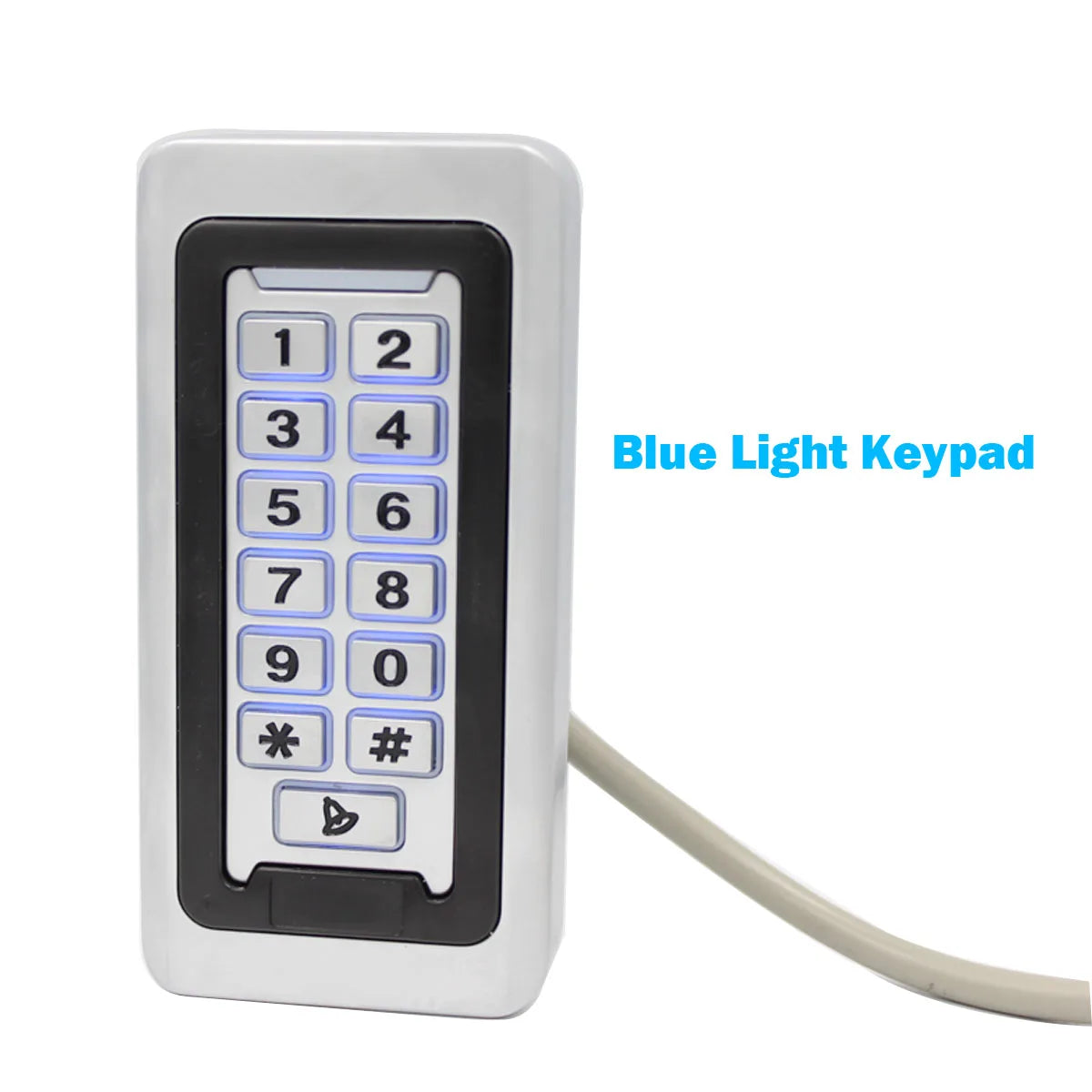2K Users Metal Keypad Access Control System with RFID/IC Proximity Cards, Outdoor Waterproof Door Security & Entry Keypad EM/MF Vue