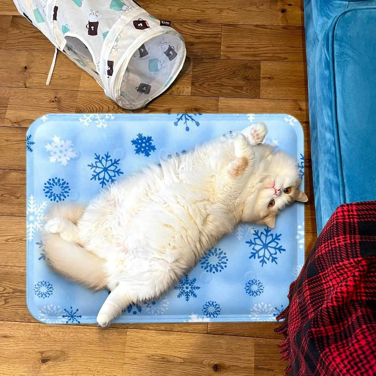 50x60cm Pet Cooling Mat Washable Foldable Water-Activated Leakproof Cat Sleeping Cooling Mat for Dog Puppy Kitten Small Animals Vue