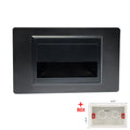 SANDIY LED Recessed Step Light PIR Motion Sensor Wall Sconce LED Motion Sensor Sconce Vue Switch Black w Box Warm White (2700-3500K) 2W