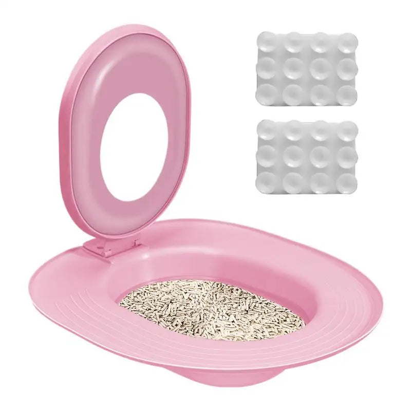 Cat Toilet Training Kit Reusable rinal Seat Potty Litter Box Trainer Pet Potty Training Seat Pet Cleaning Supplies Vue