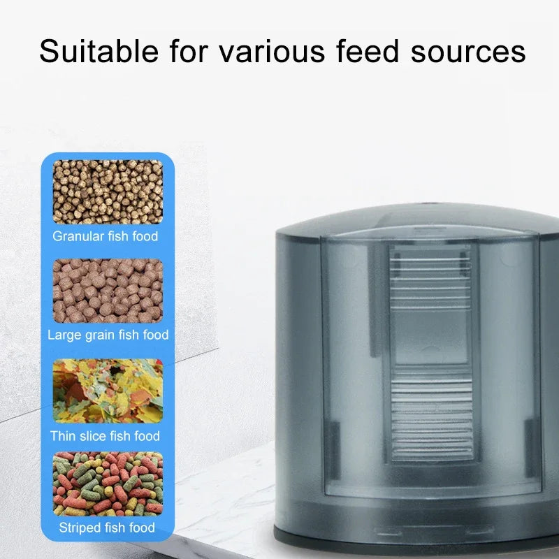 Intelligent Timing Feeder Automatic Aquarium Feeder Fish Tank Gold Fish Feeder Turtle Smart LCD Display Dispenser Vue