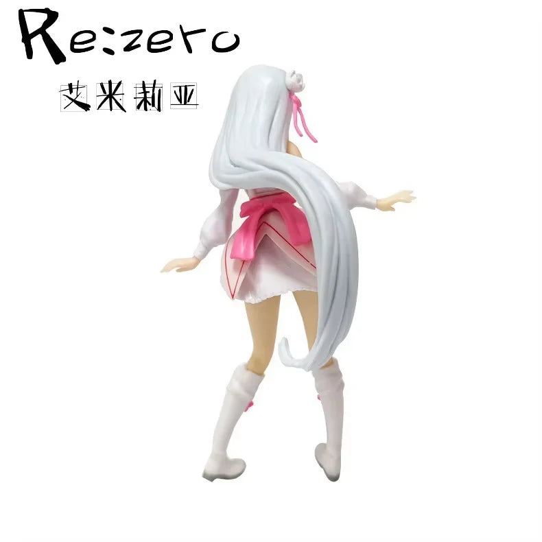 17cm Re: Zero Starting Life in Another World Anime action figure Emilia Action Figures Kawaii Goddess Collection Model toys Vue