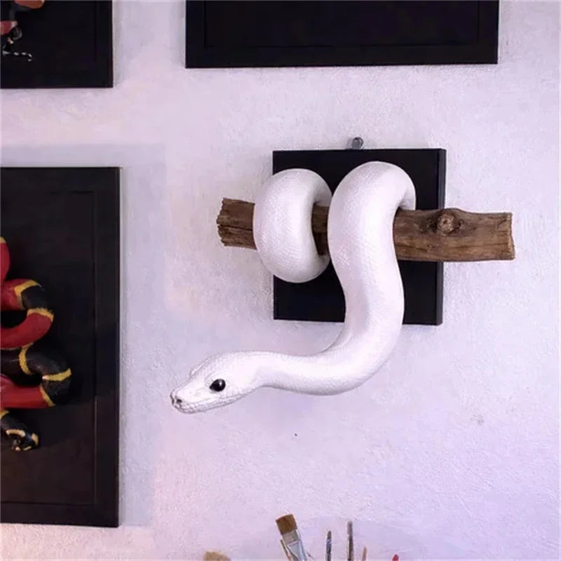 Golden Ball Python Wall Art 3D Metallic Snake Sculpture Home Decor For Snake Lovers Halloween Christmas Gift Gothic Accent Vue