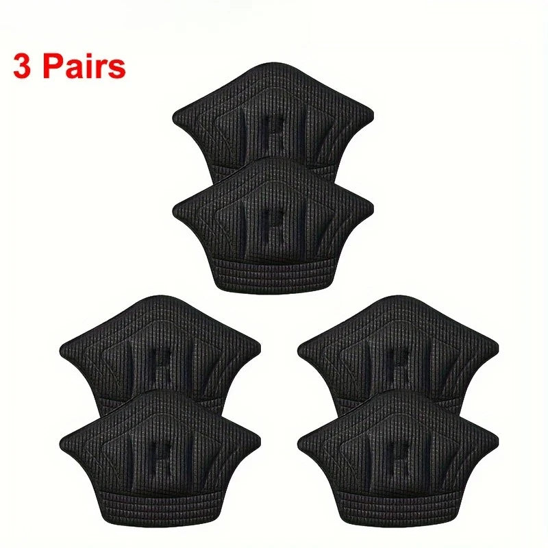 Insoles Patch Heel Pads Sport Shoes Back Sticker Adjustable Antiwear Vue 3pairs-Black-Thin