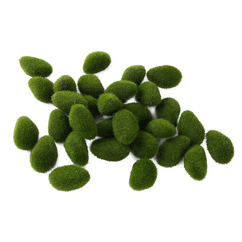 Diy Decoration Floral Arrangements Wall Decor Faux Green Moss Artificial Moss Rocks Simulation Plant Artificial Green Moss Ball Vue 10PCS