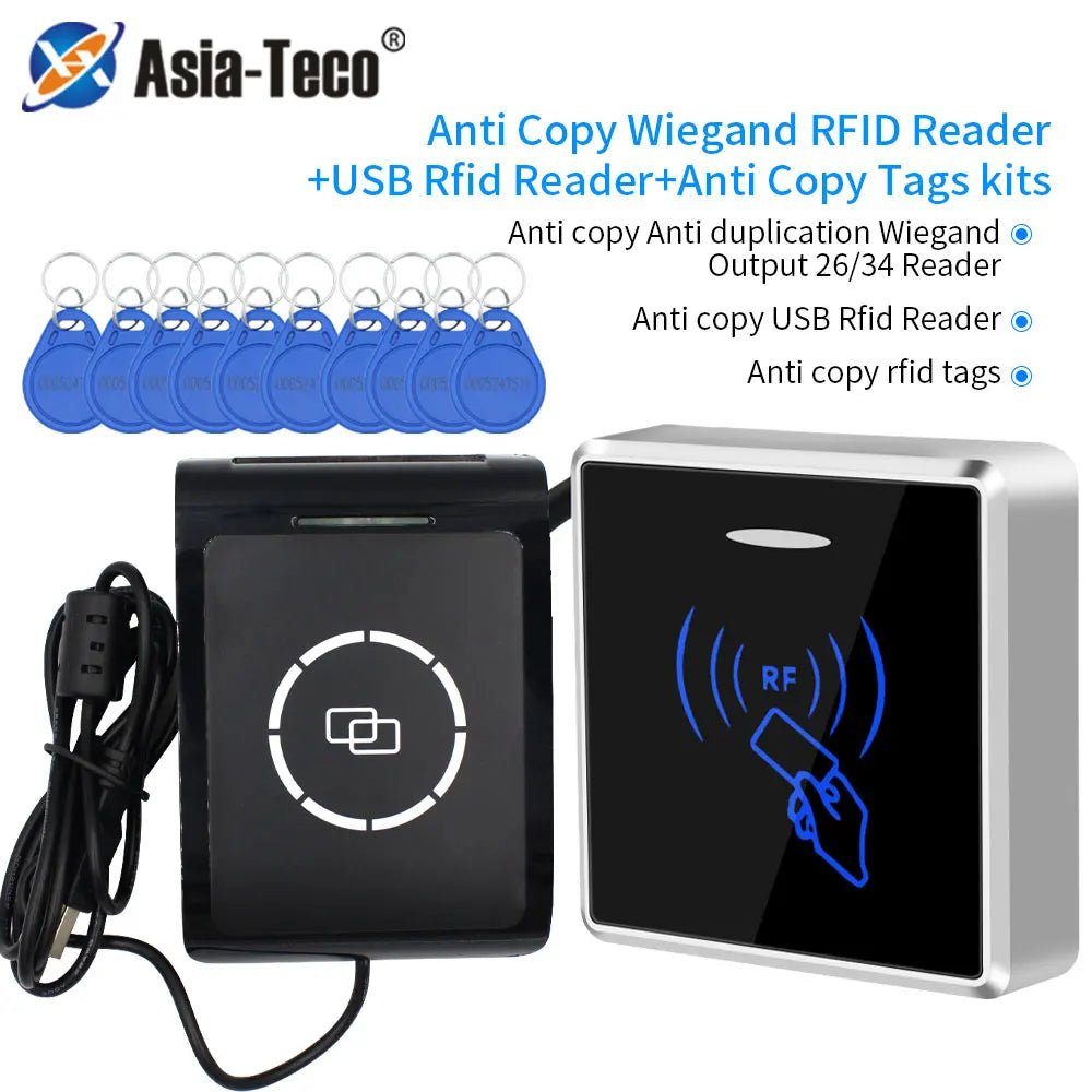 Door Access Control Reader Kit with Uncopyable RFID Cards USB Card Sensor Wiegand Reader - Registering Encryption Anti-piracy Vue