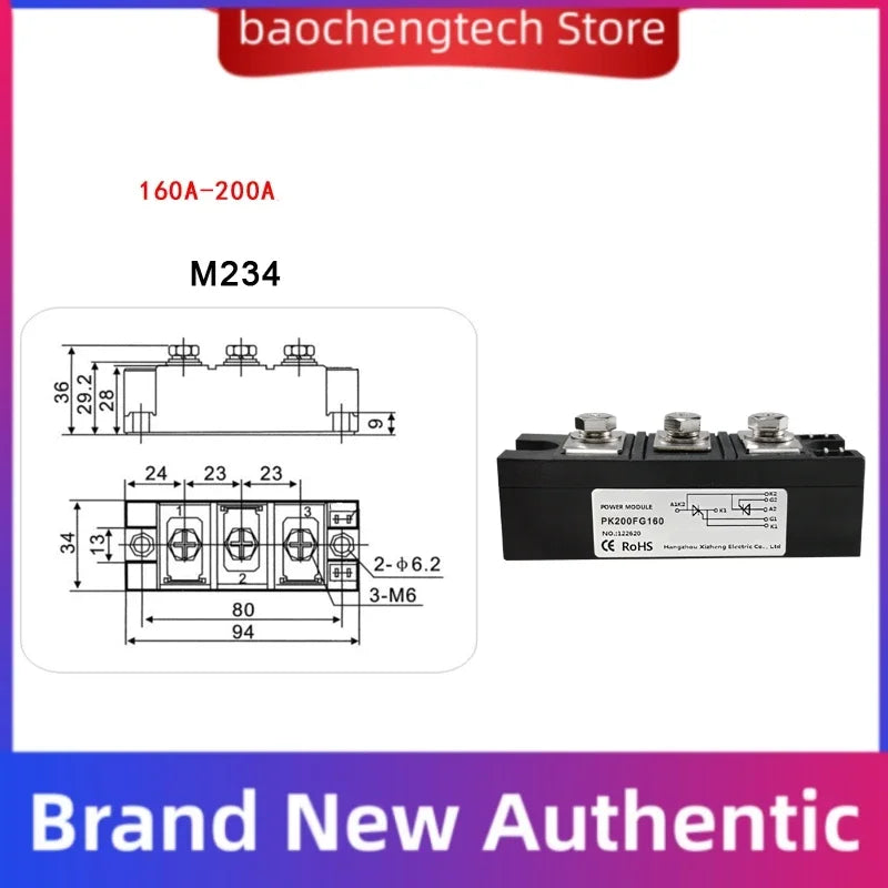 PD Thyristor module 25A 40A 55A 70A 90A 110 130A 160A 200A 1200V 1600V PD110FG160 PD130FG160 SCE200AA160 PD70FG PD55FG120 Vue
