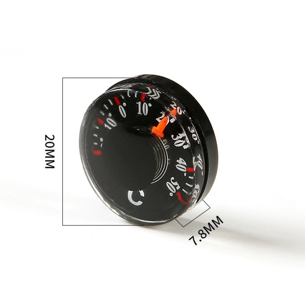 5PCS 20mm Thermometer Plastic Celsius Mini Outdoor Temperature Meter Waterproof Thermometer -20-50℃ General Pointer Thermometer Vue